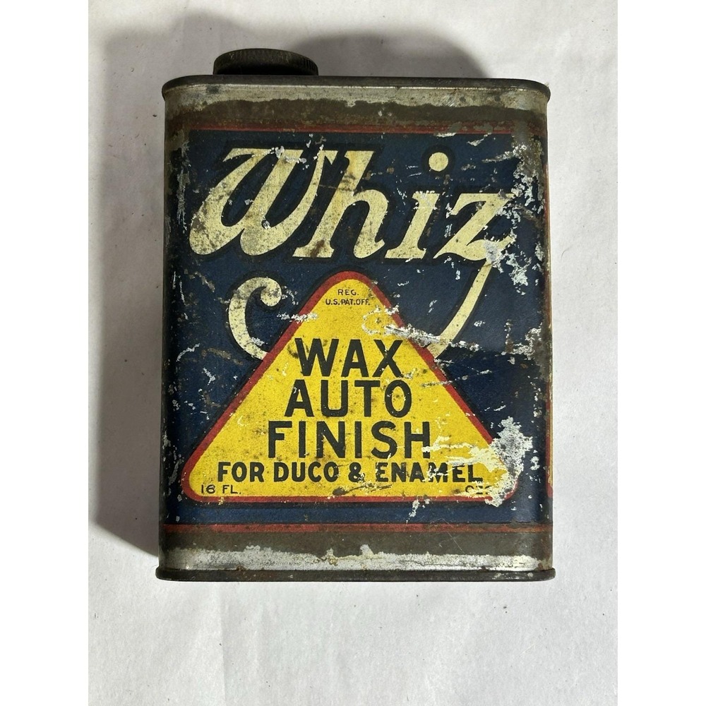 Vintage Whiz Wax Auto Finish 1930s Graphics Advertising Duco Enamel Collectible